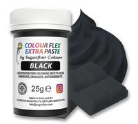 Sugarflair Colourflex Extra Paste Black - Colorante Alimentario, Colorantes para Crema de Mantequilla, Glaseado, Chocolate, Pasta De Azúcar, Mezclas, Masas para Tartas, Galletas - 25g