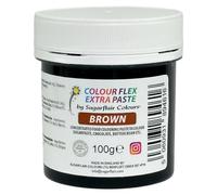 Sugarflair Colourflex Extra Paste Brown - Colorante Alimentario, Colorantes para Crema de Mantequilla, Glaseado, Chocolate, Pasta De Azúcar, Mezclas, Masas para Tartas, Galletas - 100g