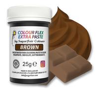 Sugarflair Colourflex Extra Paste Brown - Colorante Alimentario, Colorantes para Crema de Mantequilla, Glaseado, Chocolate, Pasta De Azúcar, Mezclas, Masas para Tartas, Galletas - 25g