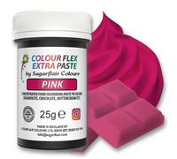 Sugarflair Colourflex Extra Paste Pink - Colorante Alimentario, Colorantes para Crema de Mantequilla, Glaseado, Chocolate, Pasta De Azúcar, Mezclas, Masas para Tartas, Galletas - 25g