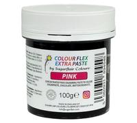 Sugarflair Colourflex Extra Paste Pink - Colorante Alimentario, Colorantes para Crema de Mantequilla, Glaseado, Chocolate, Pasta De Azúcar, Mezclas, Masas para Tartas, Galletas - 100g