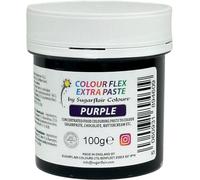 Sugarflair Colourflex Extra Paste Purple - Colorante Alimentario, Colorantes para Crema de Mantequilla, Glaseado, Chocolate, Pasta De Azúcar, Mezclas, Masas para Tartas, Galletas - 100g