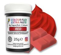 Sugarflair Colourflex Extra Paste Red - Colorante Alimentario, Colorantes para Crema de Mantequilla, Glaseado, Chocolate, Pasta De Azúcar, Mezclas, Masas para Tartas, Galletas - 25g