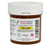Sugarflair Colourflex Extra Paste Yellow - Colorante Alimentario, Colorantes para Crema de Mantequilla, Glaseado, Chocolate, Pasta De Azúcar, Mezclas, Masas para Tartas, Galletas - 100g
