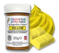 Sugarflair Colourflex Extra Paste Yellow - Colorante Alimentario, Colorantes para Crema de Mantequilla, Glaseado, Chocolate, Pasta De Azúcar, Mezclas, Masas para Tartas, Galletas - 25g