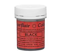 Sugarflair Edible Glitter Paint Black, Colorante Alimentario Brillante, Comestible, Polvo Brillante para Pasta De Azúcar, Mazapán - 35g