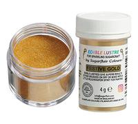 Sugarflair Edible Lustre Festive Gold - Colorante Alimentario, Polvo Brillante Comestible para Tartas, Pasteles, Cupcakes, Magdalenas, Chocolate, Pastelería, Helados, Postres, Cócteles - 4g