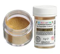 Sugarflair Edible Lustre Gold - Colorante Alimentario, Polvo Brillante Comestible para Tartas, Pasteles, Cupcakes, Magdalenas, Chocolate, Pastelería, Helados, Postres, Cócteles - 4g
