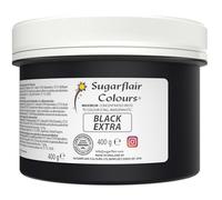 Sugarflair Maximum Concentrated Paste Colour Black, Colorante para Mazapán y Pasta de azúcar, Colorante alimentario - 400g