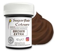 Sugarflair Maximum Concentrated Paste Colour Brown, Colorante para Mazapán y Pasta de azúcar, Colorante alimentario - 42g