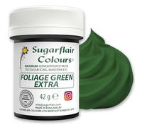 Sugarflair Maximum Concentrated Paste Colour Foliage Green, Colorante para Mazapán y Pasta de azúcar, Colorante alimentario - 42g