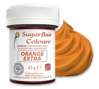 Sugarflair Maximum Concentrated Paste Colour Orange, Colorante para Mazapán y Pasta de azúcar, Colorante alimentario - 42g