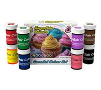 Sugarflair Paste Colour Mixed Essentials Set/8 - Colorante Alimentario en Pasta: Rojo, Amarillo, Verde, Azul, Morado, Rosa, Marrón, Negro - 8x25g