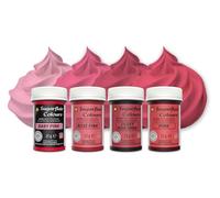 Sugarflair Paste Colour Pink, Rosa Set/4, Colorantes Alimentarios, Colorantes: Dusty Pink/Wine, Baby Pink, Rose Pink, Pink - Set/4