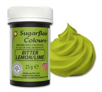 Sugarflair Spectral Concentrated Paste Colours Bitter Lemon/Lime, Colorante Alimentario Pasta, Colorantes para Pasta De Azúcar y Mazapán - 25g
