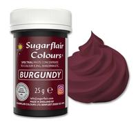 Sugarflair Spectral Concentrated Paste Colours Burgundy, Colorante Alimentario Pasta, Colorantes para Pasta De Azúcar y Mazapán - 25g