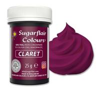 Sugarflair Spectral Concentrated Paste Colours Claret, Colorante Alimentario Pasta, Colorantes para Pasta De Azúcar y Mazapán - 25g