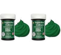 Sugarflair Spectral Concentrated Paste Colours Holly Green, Colorante Alimentario Pasta, Colorantes para Pasta De Azúcar y Mazapán - 25g (Paquete de 2)