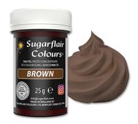 Sugarflair Spectral Concentrated Paste Colours Pastel Brown, Colorante Alimentario Pasta, Colorantes para Pasta De Azúcar y Mazapán - 25g