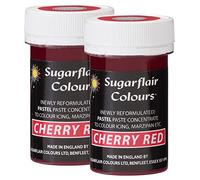 Sugarflair Spectral Concentrated Paste Colours Pastel Cherry Red, Colorante Alimentario Pasta, Colorantes para Pasta De Azúcar y Mazapán - 25g