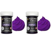 Sugarflair Spectral Concentrated Paste Colours Pastel Purple, Colorante Alimentario Pasta, Colorantes para Pasta De Azúcar y Mazapán - 25g (Paquete de 2)