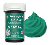Sugarflair Spectral Concentrated Paste Colours Sea Green, Colorante Alimentario Pasta, Colorantes para Pasta De Azúcar y Mazapán - 25g