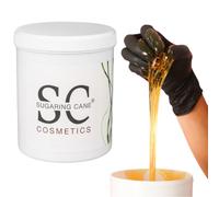 Sugaring Pasta de azúcar XXL - 100% vegana, depilación suave y sin dolor | Cera de azúcar para piel suave y sedosa hasta 4 semanas | 1 lata (1000 g fuerte) para hombres y mujeres