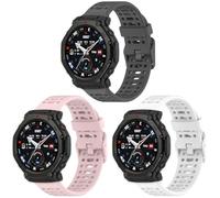 SUGARJAR 3 Piezas 22mm Correa Compatible para Amazfit T-Rex3 Pro 48mm/Balance/Balance 2/Active Max 48mm, Silicone Deportivo Respirable Correa para Amazfit Hombre Mujere