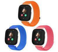 SUGARJAR 3 Piezas Niños Correa Compatible para Xplor a X6, 20mm Suave Nylon Pulseras de Repuesto con Xplor a X6 Play/X6 Pro/Ani o 6 Velcro Ajustable para Niños y Niñas