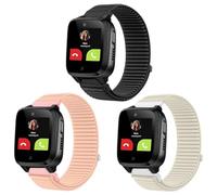 SUGARJAR 3 Piezas Niños Correa Compatible para XPLORA X5, 16mm Suave Nylon Pulseras de Repuesto con XPLORA X5 Play/XGO3/XGO2/Kidzi Ajustable para Niños y Niñas
