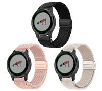 SUGARJAR 3 Piezas Tejido Correa Compatible para Garmi n/Huawe i/Samsun g/Amazfi t/Fossil, 18/20/22mm Nylon Pulseras de Repuesto para IDW/Fitpolo/RUIMEN/Jugeman/Blackview/Aeac