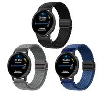 SUGARJAR 3 Piezas Tejido Correa Compatible para Garmi n/Huawe i/Samsun g/Amazfi t/Fossil, 18/20/22mm Nylon Pulseras de Repuesto para IDW/Fitpolo/RUIMEN/Jugeman/Blackview/Aeac