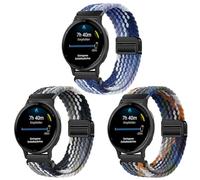 SUGARJAR 3 Piezas Tejido Correa Compatible para Garmi n/Huawe i/Samsun g/Amazfi t/Fossil, 18/20/22mm Nylon Pulseras de Repuesto para IDW/Fitpolo/RUIMEN/Jugeman/Blackview/Aeac
