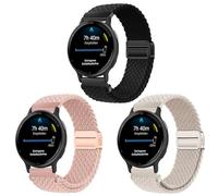 SUGARJAR 3 Piezas Tejido Correa Compatible para Garmi n/Huawe i/Samsun g/Amazfi t/Fossil, 18/20/22mm Nylon Pulseras de Repuesto para IDW/Fitpolo/RUIMEN/Jugeman/Blackview/Aeac