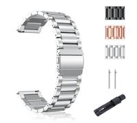 SUGARJAR Correa Acero Inoxidable 18/20mm Compatible para Withings ScanWatch 2 (38mm/42mm), Pulsera Metálica para Withings ScanWatch Light/Nova Brilliant/ScanWatch Nova - Hombre Mujer