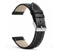 SUGARJAR Correa Cuero 18/19/20/22mm, Intercambio Rápido con Hebilla de Acero Inoxidable, Cuero Genuino para Smartwatch y Reloj Universal - Repuesto Hombre Mujer