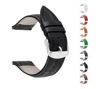 SUGARJAR Correa Cuero Liso 18/20mm Compatible para Withings ScanWatch 2 (38mm/42mm), Correa Piel Vaca Retro Hecha Mano para Withings ScanWatch Light/Nova Brilliant/ScanWatch Nova - Unisex