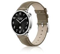 SUGARJAR Correa Reloj Cuero Compatible con Xiaomi Watch S4 41mm, Correa de Repuesto Cuero Genuino con Hebilla de Acero Inoxidable, Correa Suave Ajustable para Hombre Mujer