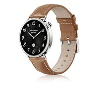 SUGARJAR Correa Reloj Cuero Compatible con Xiaomi Watch S4 41mm, Correa de Repuesto Cuero Genuino con Hebilla de Acero Inoxidable, Correa Suave Ajustable para Hombre Mujer