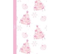 Sugarplum Wishes Journal | Pink Christmas Coquette Notebook | Soft Girl Holiday Trees with Bows: 120 lined pages, 5 x 8 inches, snowflake-theme endpapers, self-care diary, gift idea