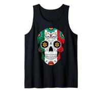 Sugarskull Día De Los Muertos México Floral Día De Muertos Camiseta sin Mangas