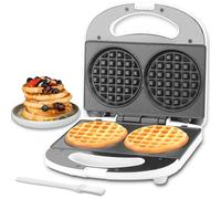 SugarWhisk Gofrera mini, waffle maker, gofrera sandwichera, maquina gofres, wafflera, ideal para celebraciones familiares, cumpleaños infantiles, Semana Santa o Navidad, blanco