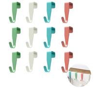 Sugeru 12 piezas perchero puerta，colgador puerta，percha puerta，perchero puerta baño，Adecuado para dormitorios, baños, armarios, cocinas, para colgar ropa, toallas (Color 12 piezas)