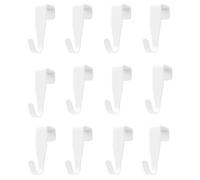 Sugeru 12 piezas perchero puerta，colgador puerta，percha puerta，perchero puerta baño，Adecuado para dormitorios, baños, armarios, cocinas, para colgar ropa, toallas (Blanco 12 piezas)