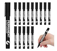 Sugeru 15Piezas-1mm Rotuladores Permanentes, Rotuladores Acrilicos Secado Rápido, Rotulador Permanente para Distintas Superficies, Rotulador Permanente Punta Fina para Bocetos, Ilustrar, Esbozar