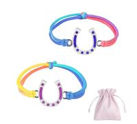 Sugeru 2 pulseras de humor para niñas con 1 bolsa para joyas, regalo de cumpleaños infantil, para niñas, pulsera de la amistad, 10.0 centimeters