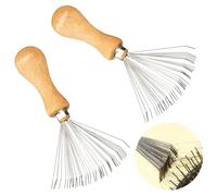 Sugeru®2pcs Limpiador De Cepillos De Pelo,Cepillo de Limpieza de Peine y Limpiador de Cepillos,Herramientas De Limpieza De Cepillo De Pelo Peine Más Limpios,Limpiador De Peines Con Mango (2pcs)