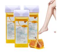 Sugeru 3 Piezas Cera Depilatoria Roll on, Cera para Depilar, Ceras Roll on Recharge 150g X 3, Ceras Depilatoria Profesional Depilatorias de Las Piernas, Axilas, y el Cuerpo, FáCil de Limpiar (150g)