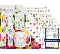 Sugeru 6 tatuajes para velas (más de 200 patrones), impresión de transferencia de agua, lámina de aluminio para velas, pegatinas para velas, decoración de velas, refranes, Happy Birthday (flores de