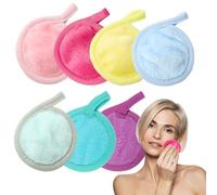 Sugeru® 7 almohadillas desmaquillantes de franela lavables, reutilizables, toallitas desmaquillantes supersuaves, almohadillas de lactancia para limpieza facial, suaves y respetuosas con la piel,